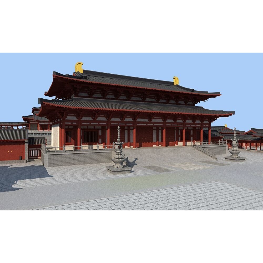 Ancient Chinese Architecture - Game-Ready 3D Model - View 13