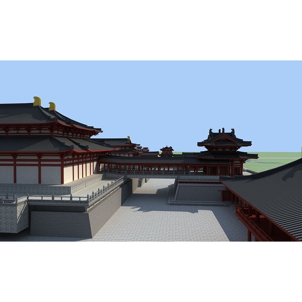 Ancient Chinese Architecture - Game-Ready 3D Model - View 6