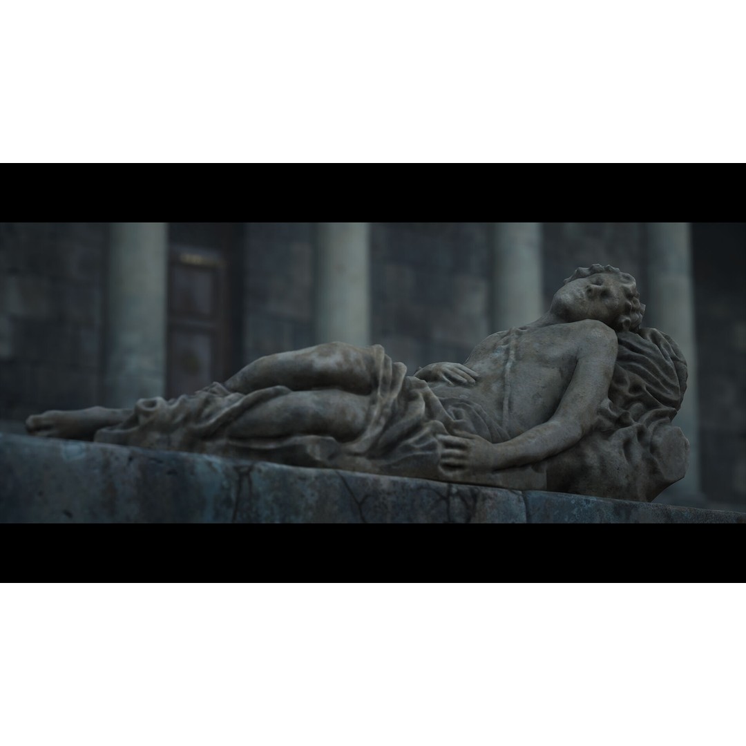 Roman Statues Pack 3D Model – Low Poly Historical Sculptures, FBX, OBJ - View 10