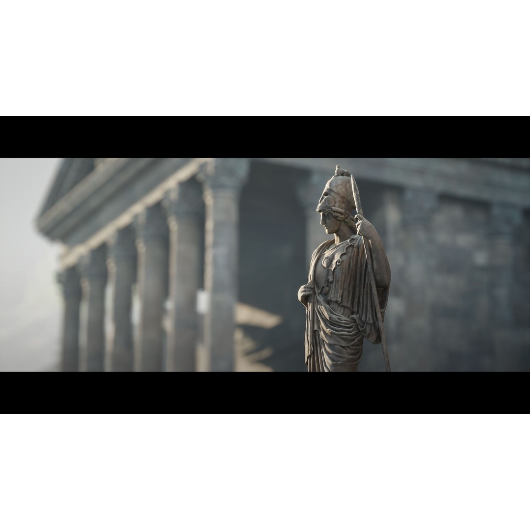 Roman Statues Pack 3D Model – Low Poly Historical Sculptures, FBX, OBJ - View 5