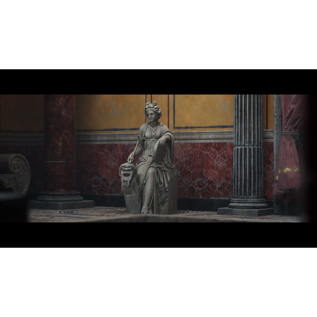 Roman Statues Pack 3D Model – Low Poly Historical Sculptures, FBX, OBJ - View 6
