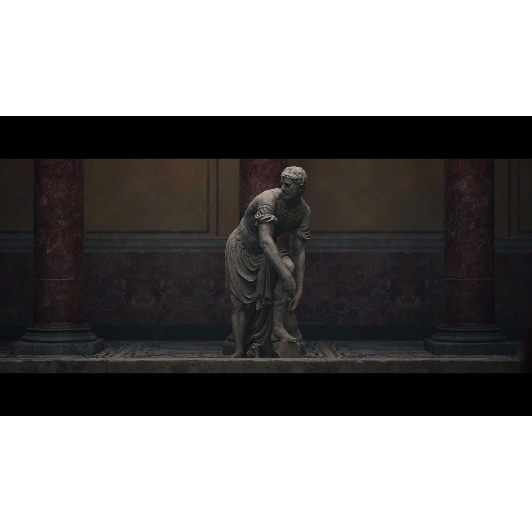 Roman Statues Pack 3D Model – Low Poly Historical Sculptures, FBX, OBJ - View 8