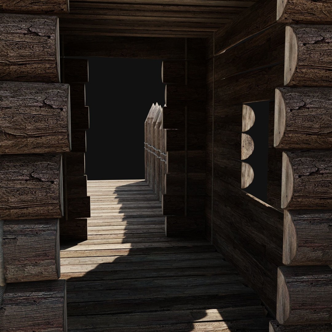 Wooden Gate 3D Model – Low Poly Medieval Fantasy Asset, FBX, OBJ - View 18