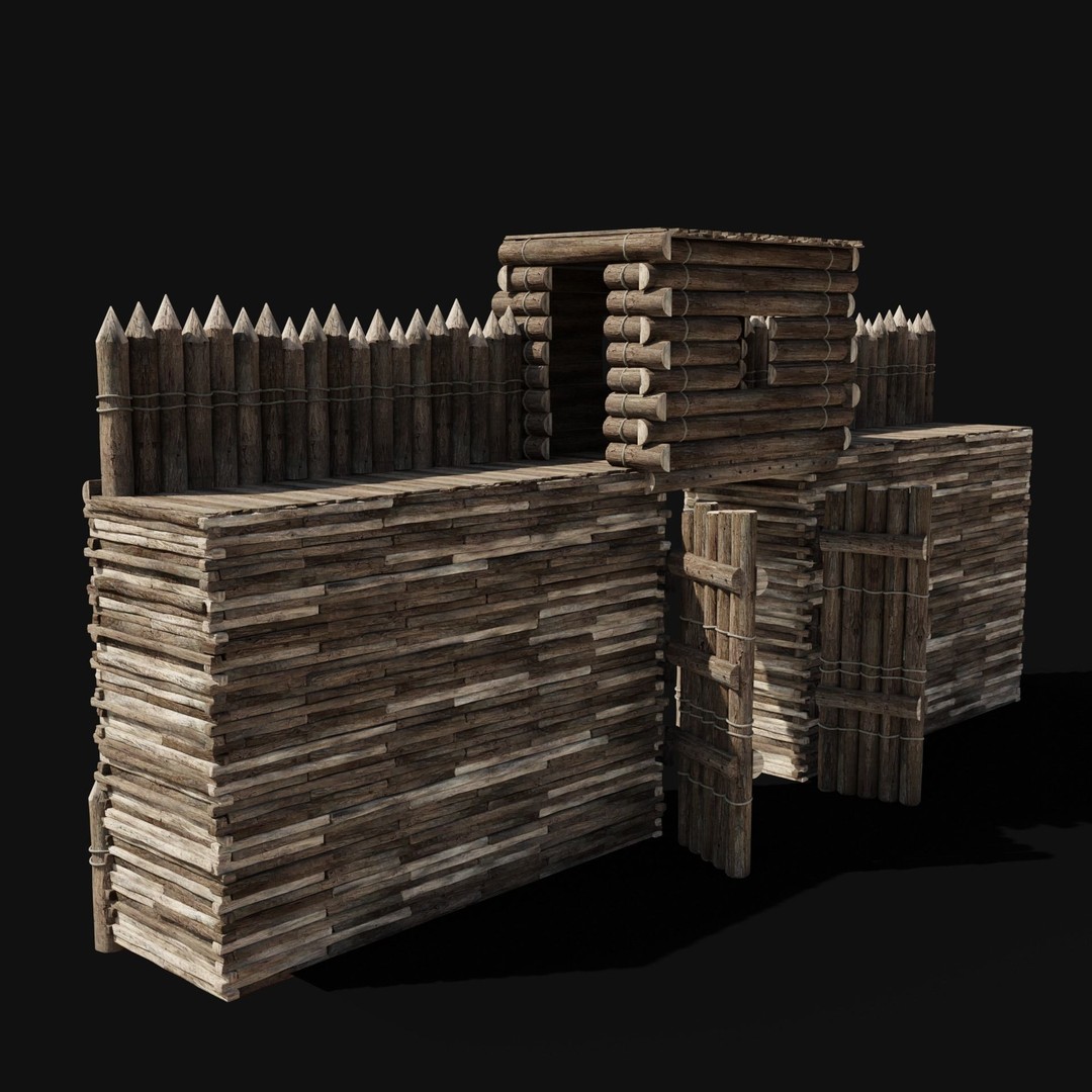 Wooden Gate 3D Model – Low Poly Medieval Fantasy Asset, FBX, OBJ - View 19