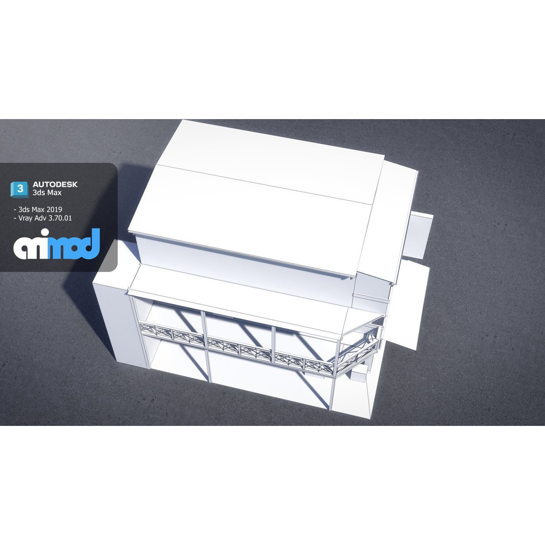 Asian House 3D Model – Japanese Style Exterior with PBR Textures