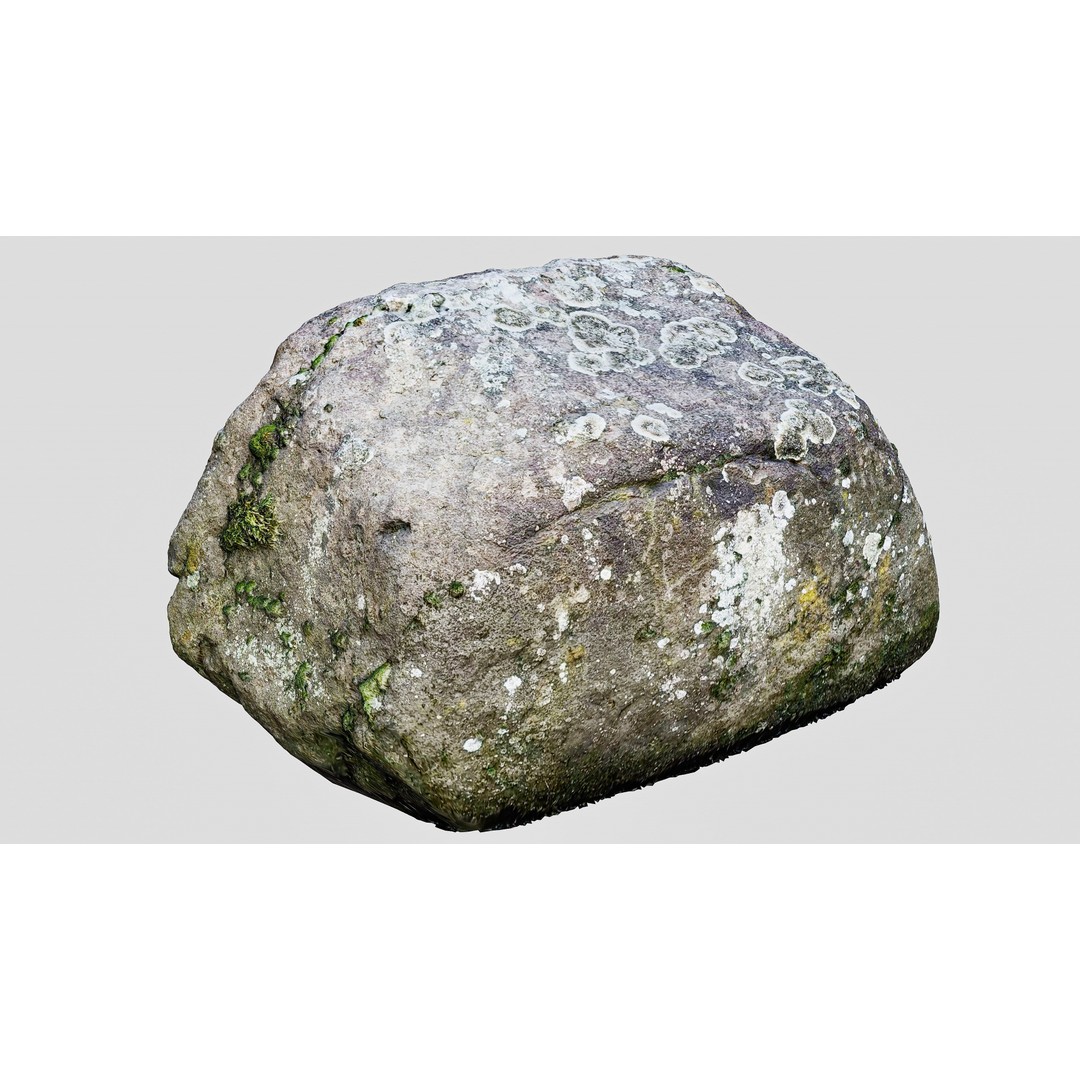 Natural Boulder 3D Model – High Poly PBR Asset, FBX, OBJ, Blender