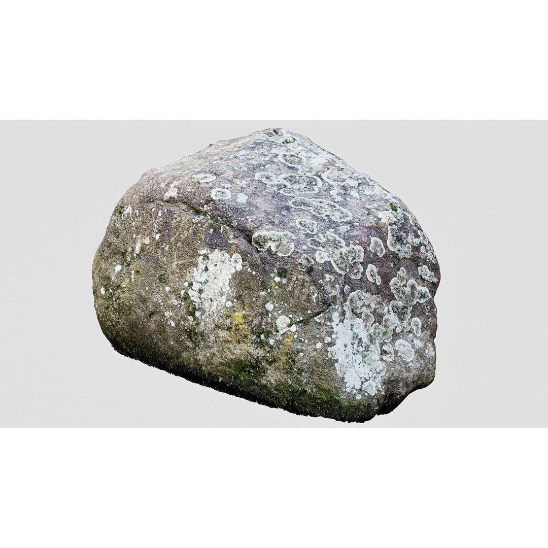 Natural Boulder 3D Model – High Poly PBR Asset, FBX, OBJ, Blender - View 10