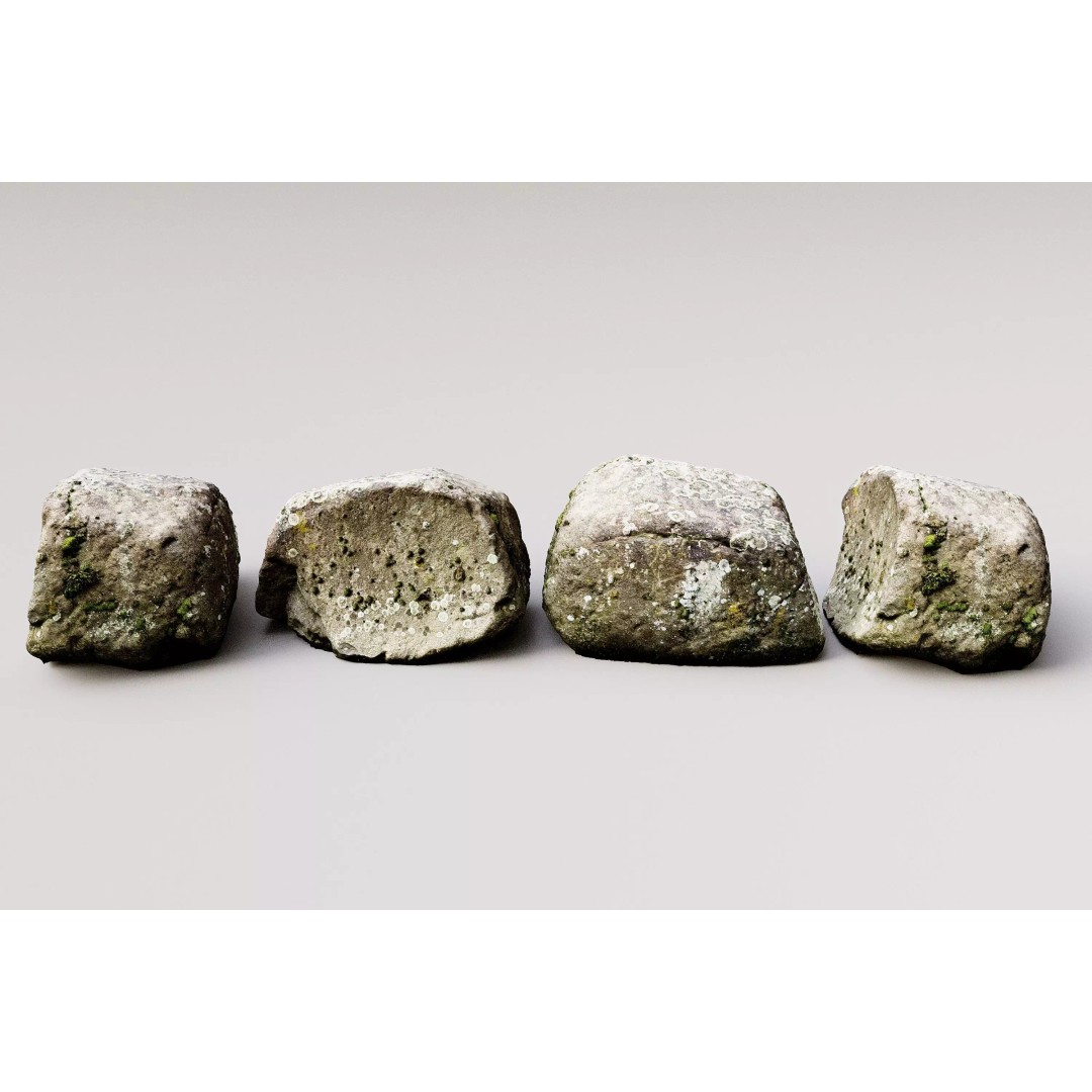 Natural Boulder 3D Model – High Poly PBR Asset, FBX, OBJ, Blender - View 2