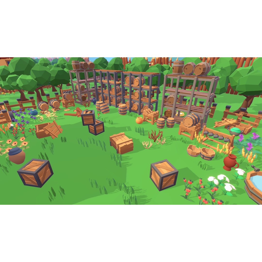 Medieval Props 3D Model – Low Poly Game Asset, 480 FBX Items - View 13