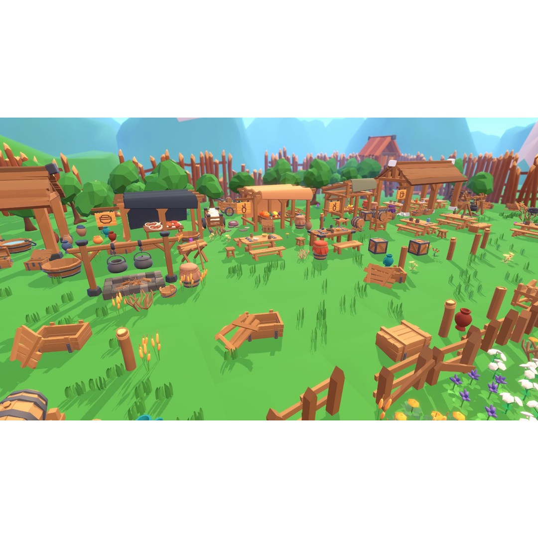 Medieval Props 3D Model – Low Poly Game Asset, 480 FBX Items - View 14