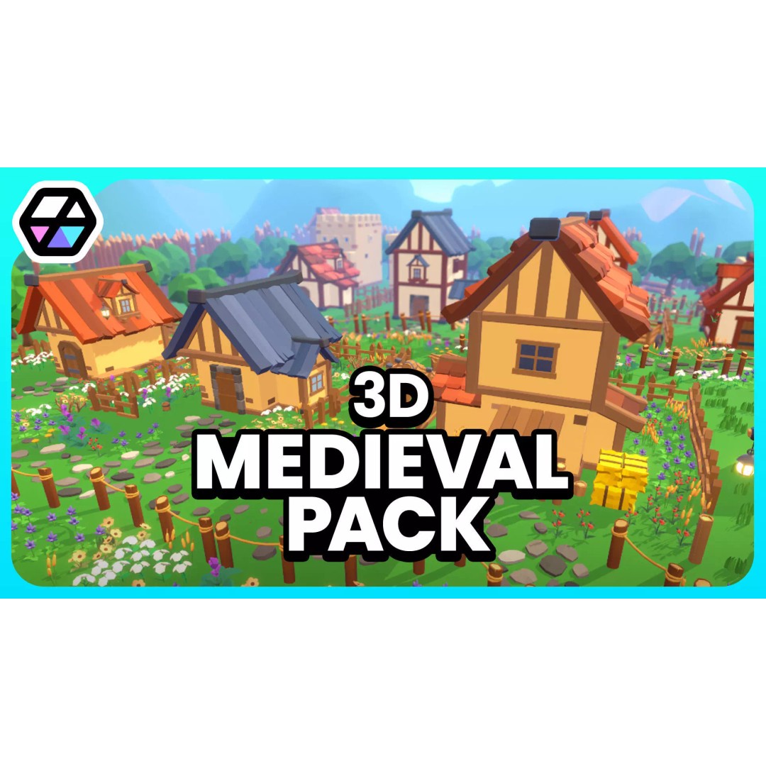 Medieval Props 3D Model – Low Poly Game Asset, 480 FBX Items - View 2