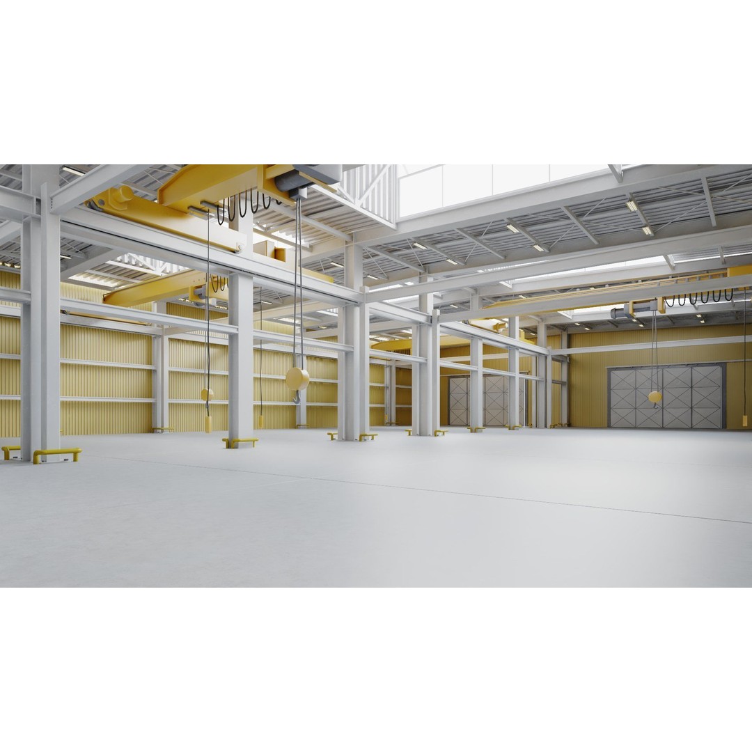 Warehouse Interior 3D Model – Detailed Industrial Design, FBX, OBJ - View 17