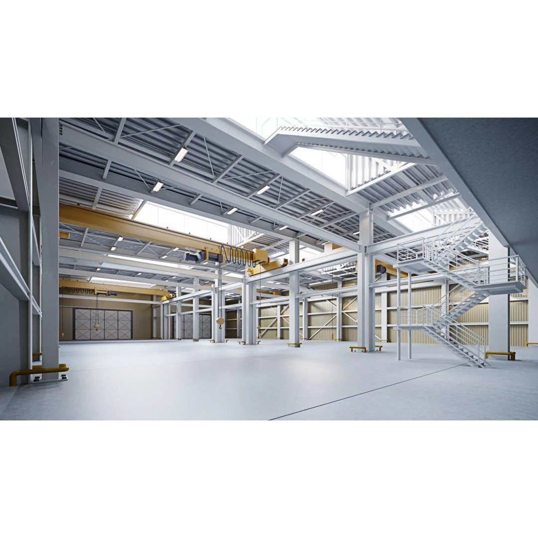 Warehouse Interior 3D Model – Detailed Industrial Design, FBX, OBJ - View 2