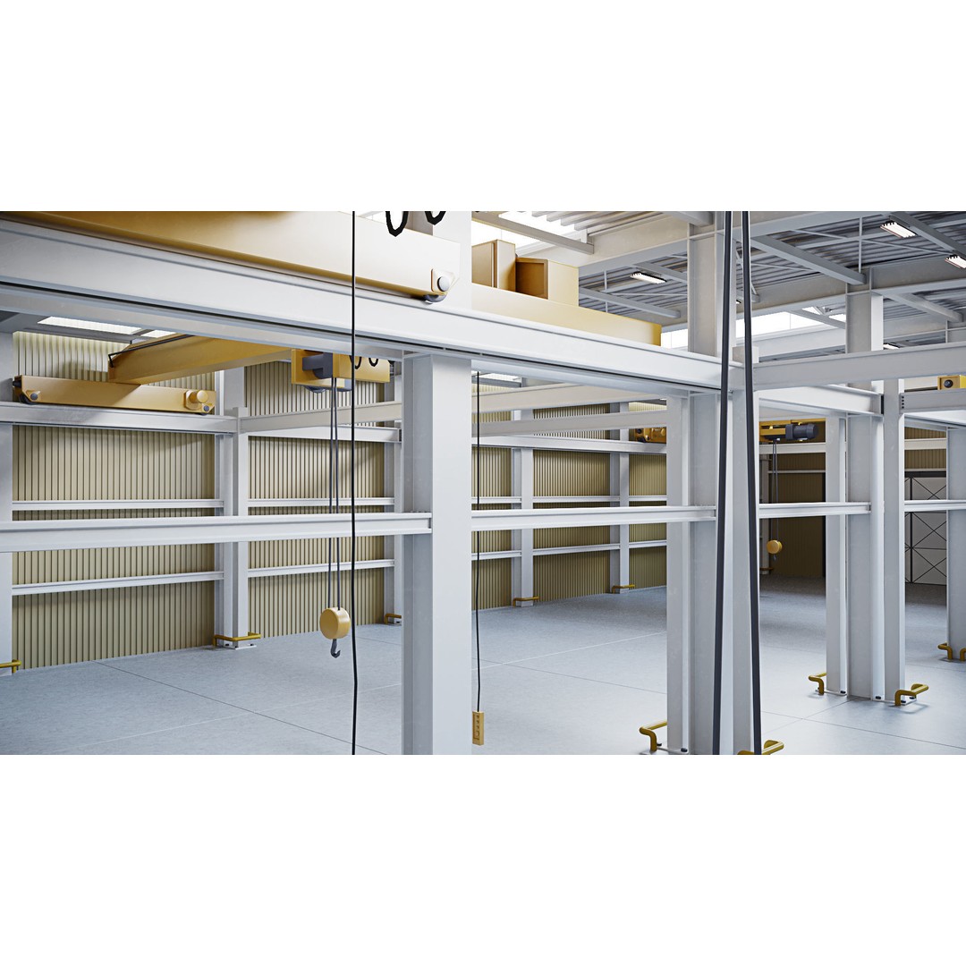 Warehouse Interior 3D Model – Detailed Industrial Design, FBX, OBJ - View 8