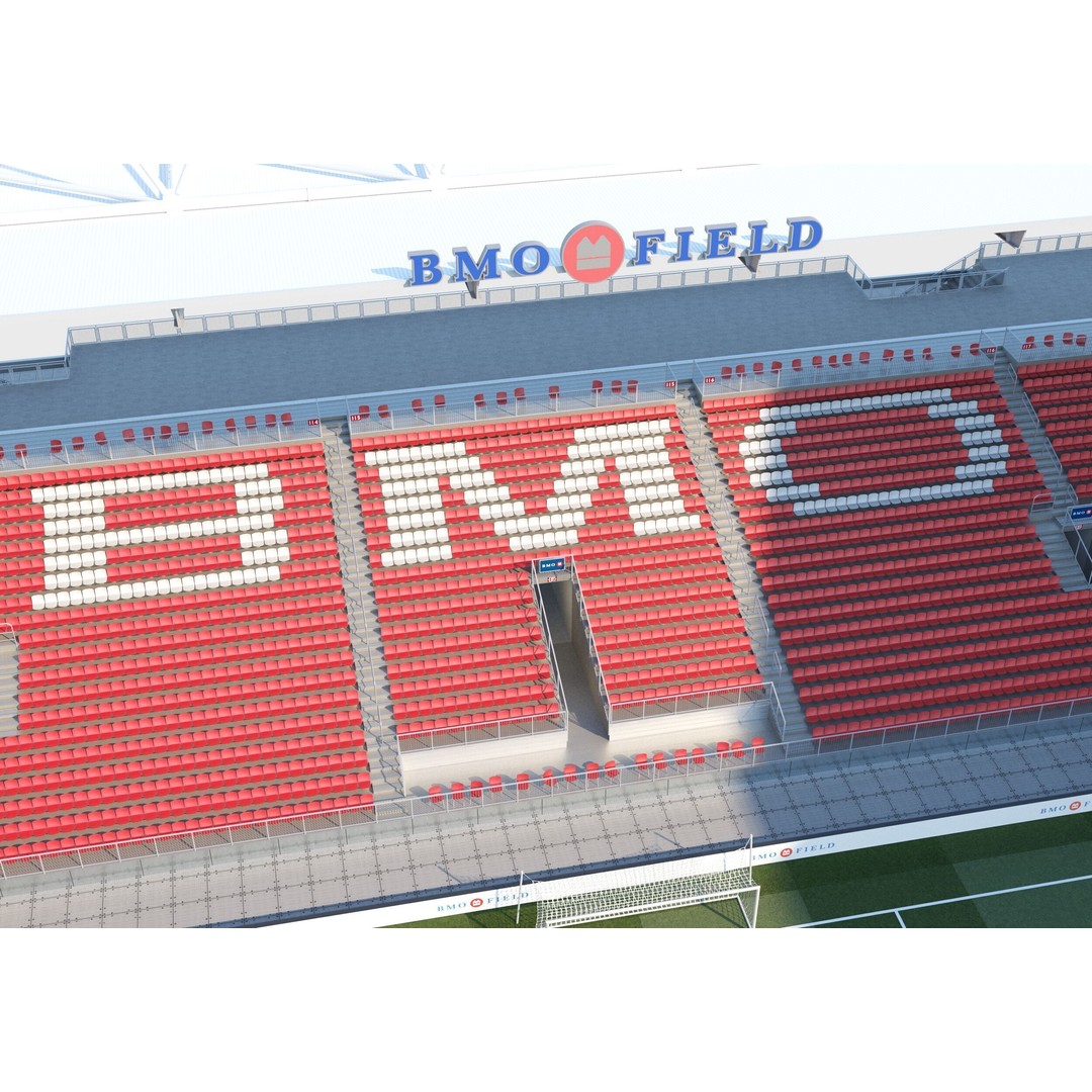 BMO Field 3D Model – Realistic Stadium Asset, FBX, OBJ - View 10
