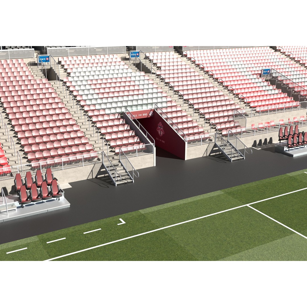 BMO Field 3D Model – Realistic Stadium Asset, FBX, OBJ - View 13
