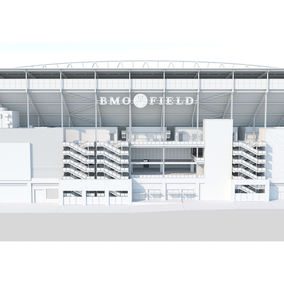 BMO Field 3D Model – Realistic Stadium Asset, FBX, OBJ - View 16