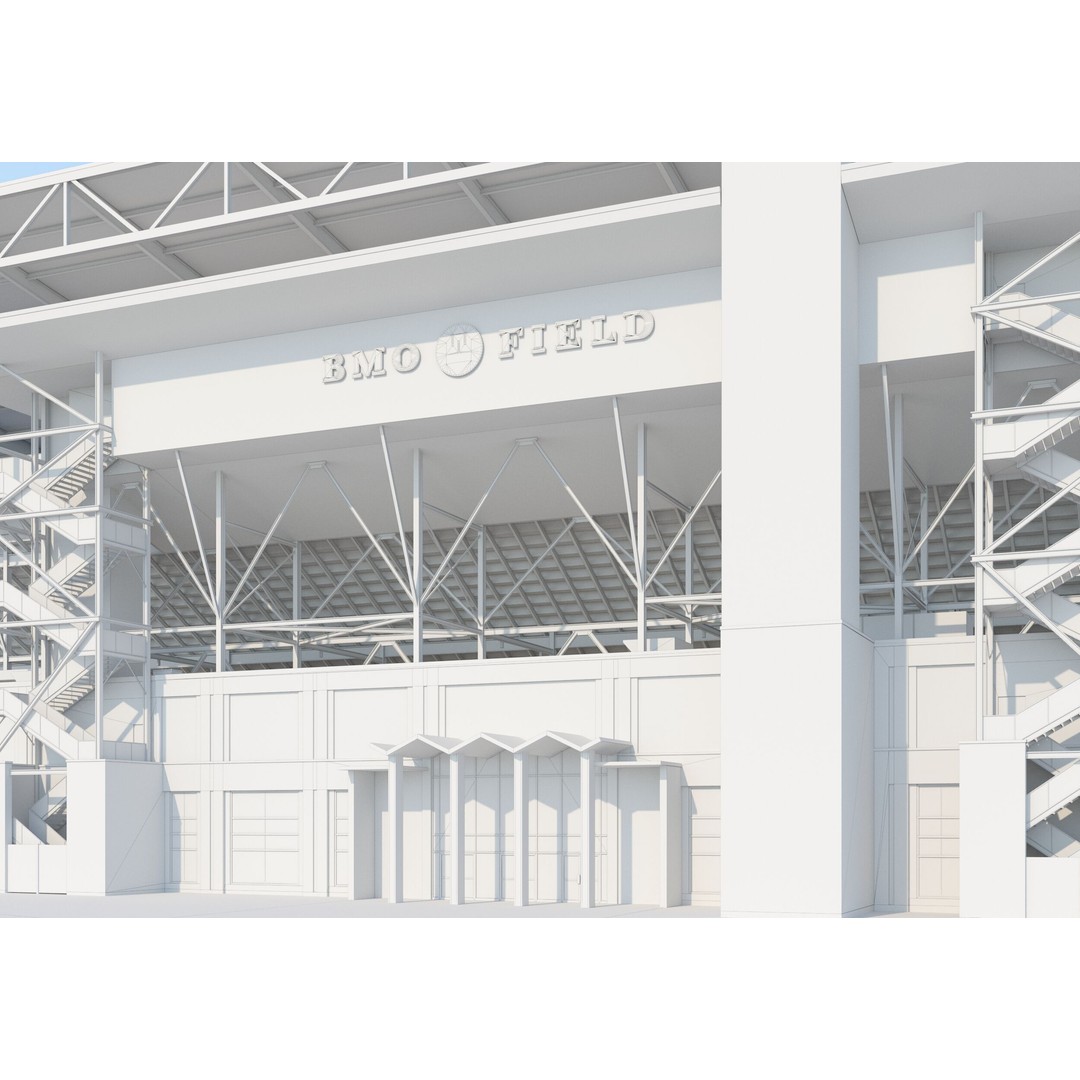 BMO Field 3D Model – Realistic Stadium Asset, FBX, OBJ - View 18