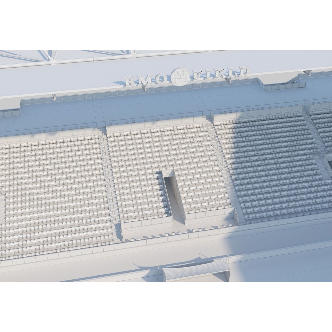 BMO Field 3D Model – Realistic Stadium Asset, FBX, OBJ - View 22