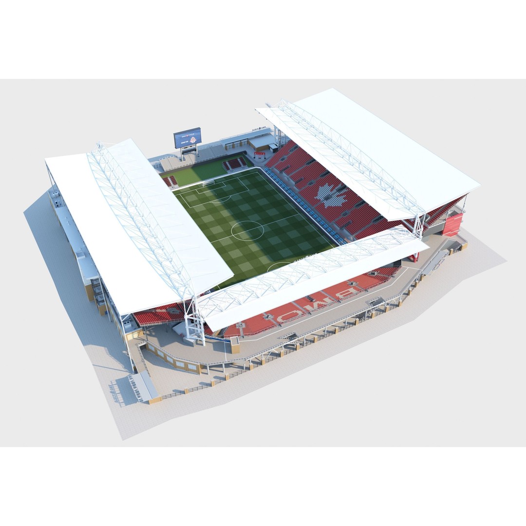 BMO Field 3D Model – Realistic Stadium Asset, FBX, OBJ - View 3