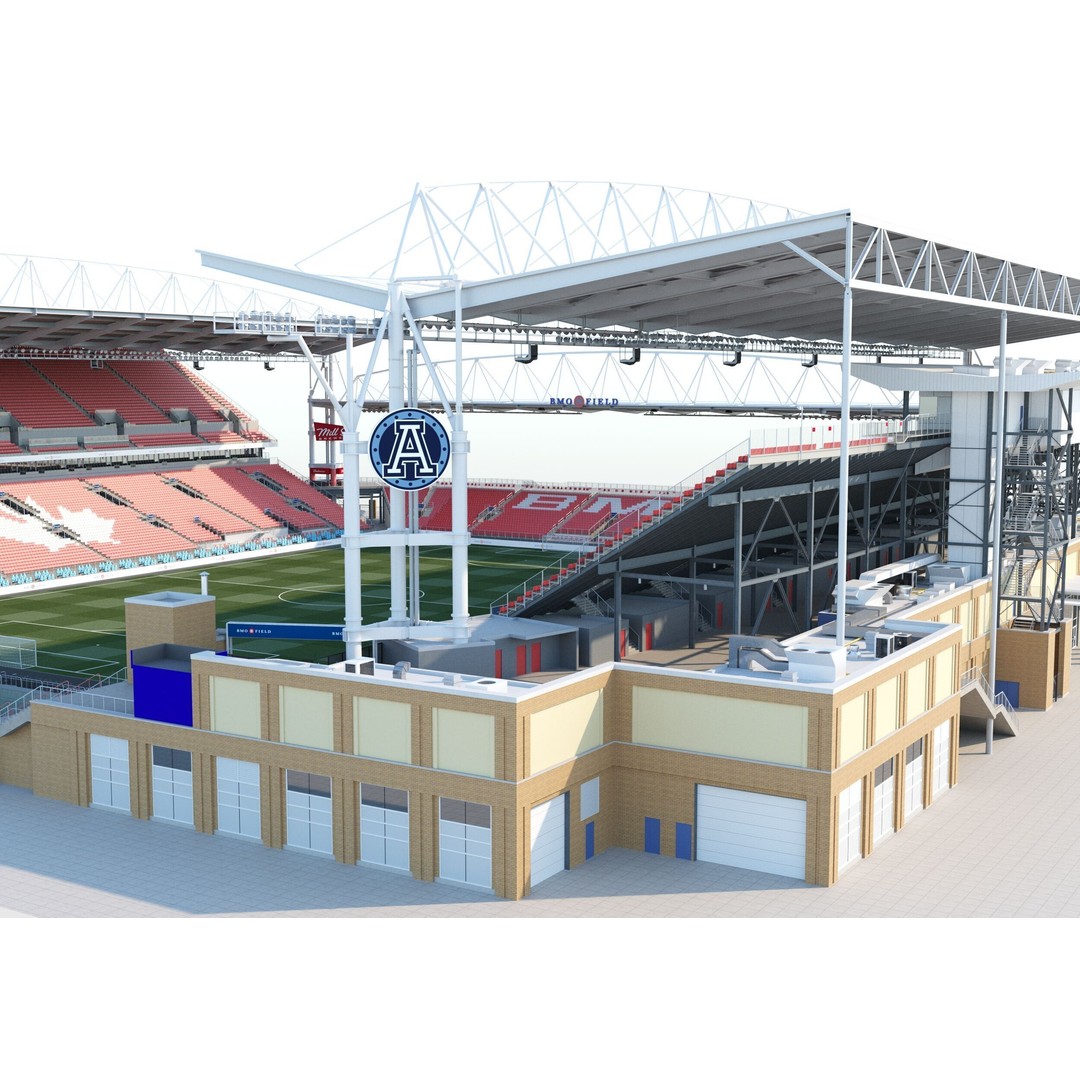 BMO Field 3D Model – Realistic Stadium Asset, FBX, OBJ - View 7