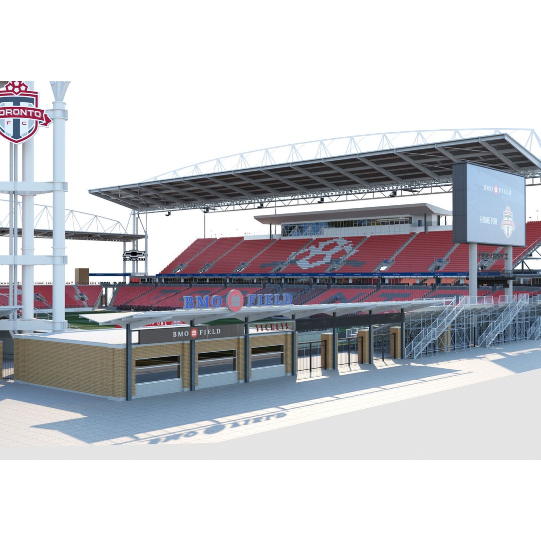 BMO Field 3D Model – Realistic Stadium Asset, FBX, OBJ - View 8