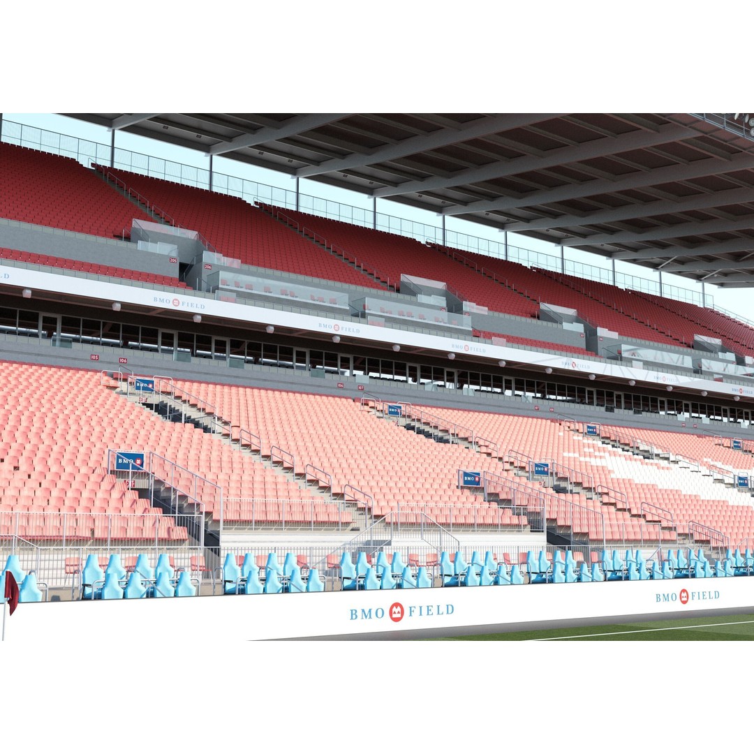 BMO Field 3D Model – Realistic Stadium Asset, FBX, OBJ - View 9