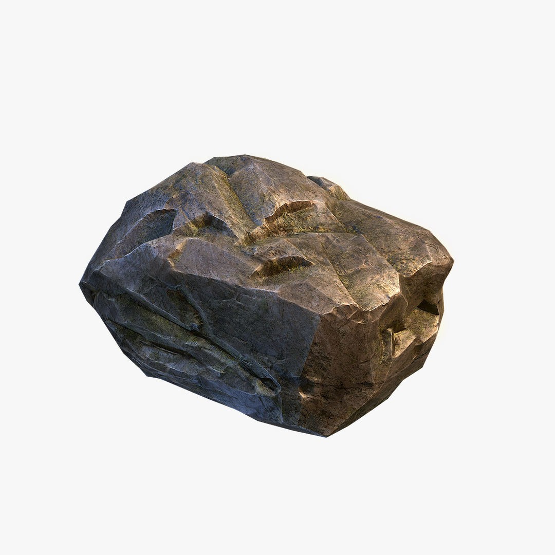 Mossy Boulders 3D Model – Low Poly Game Asset, FBX, PBR Textures - View 15