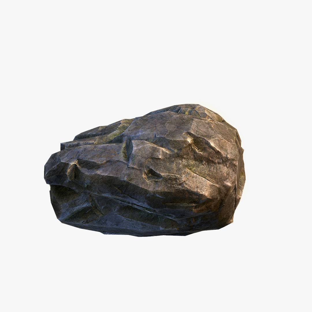 Mossy Boulders 3D Model – Low Poly Game Asset, FBX, PBR Textures - View 17