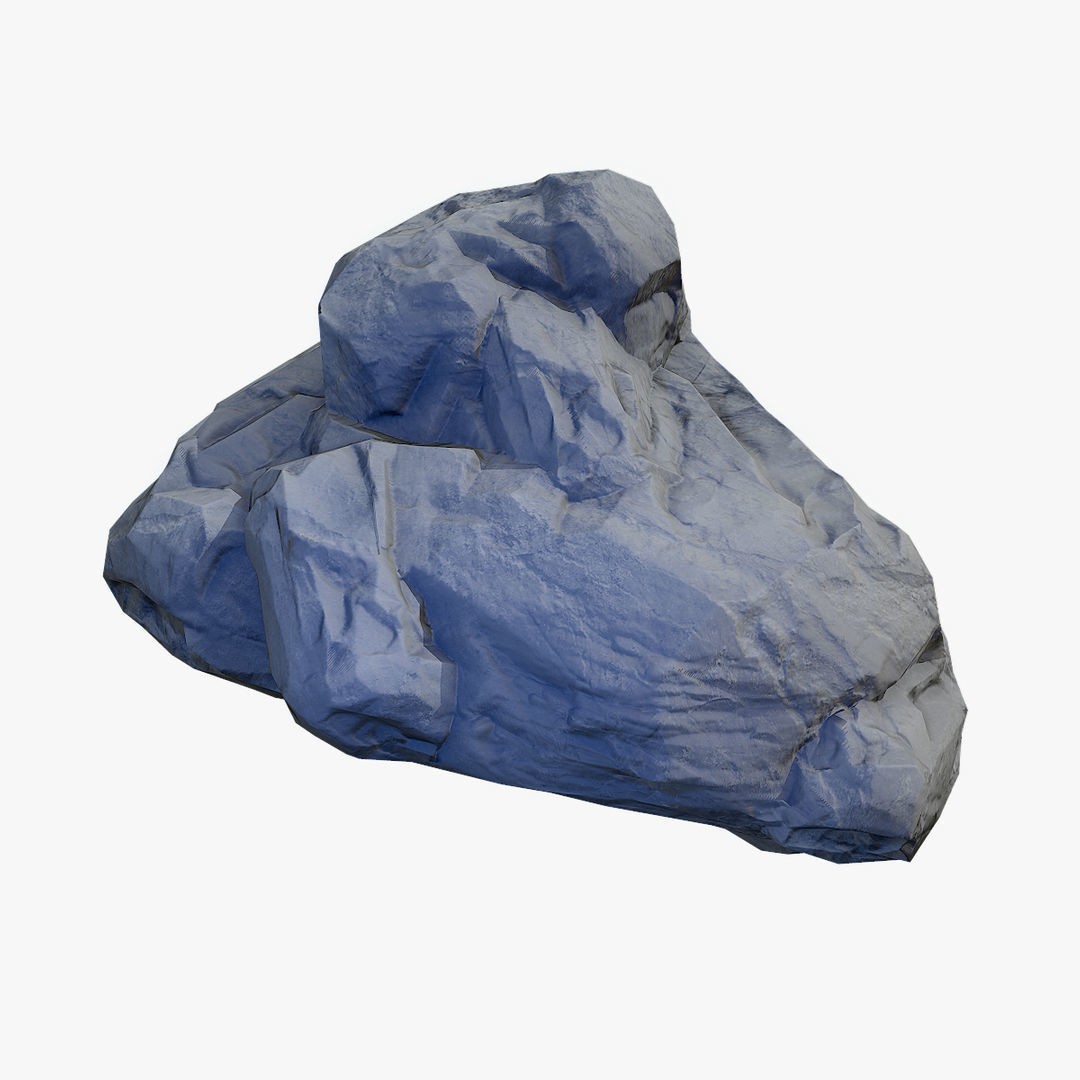Mossy Boulders 3D Model – Low Poly Game Asset, FBX, PBR Textures - View 20