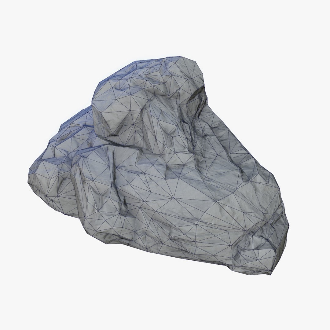 Mossy Boulders 3D Model – Low Poly Game Asset, FBX, PBR Textures - View 21