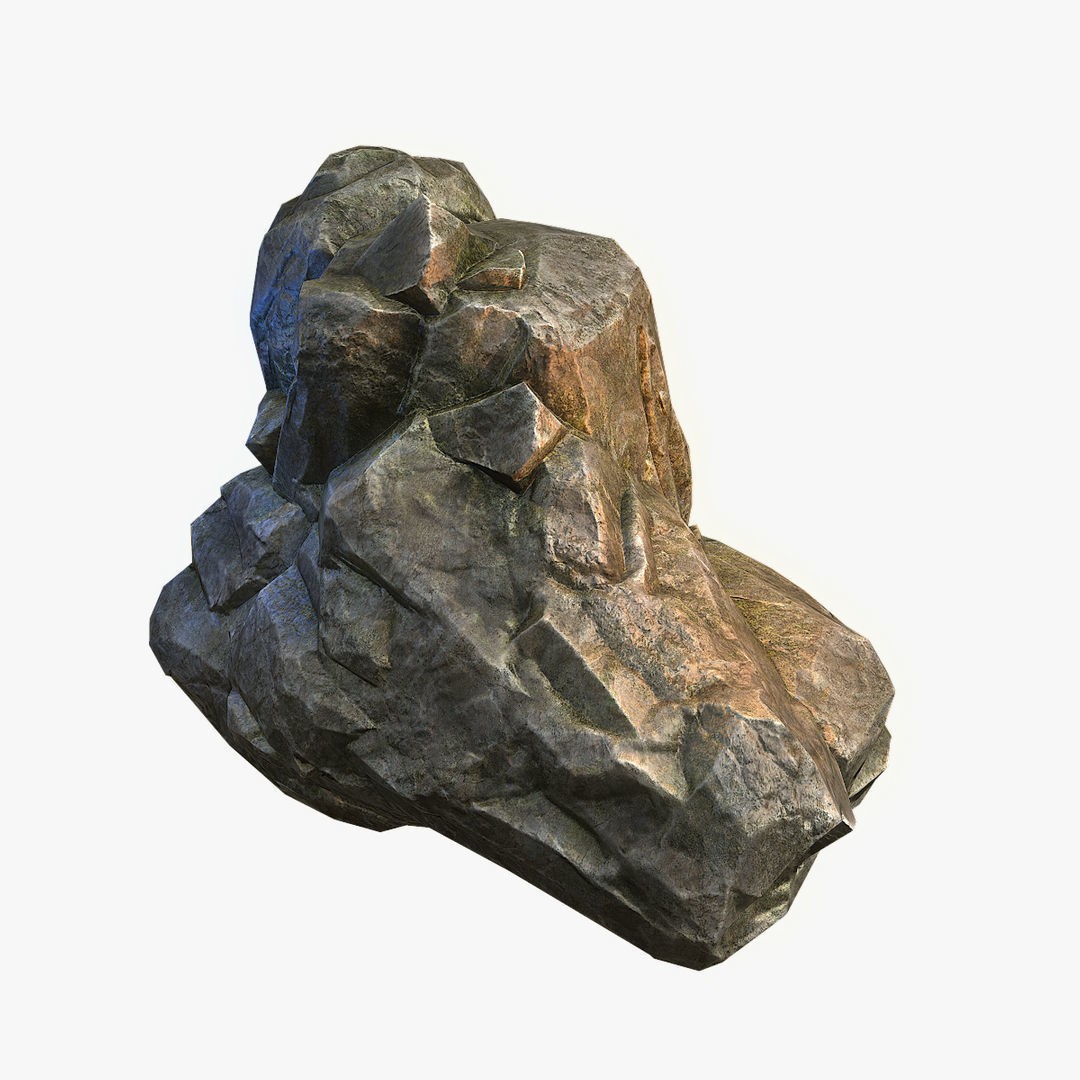 Mossy Boulders 3D Model – Low Poly Game Asset, FBX, PBR Textures - View 23