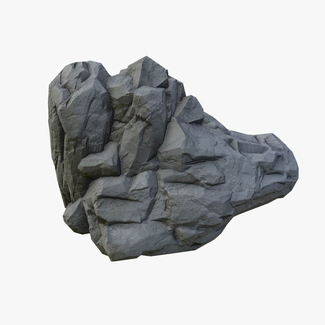 Mossy Boulders 3D Model – Low Poly Game Asset, FBX, PBR Textures - View 26