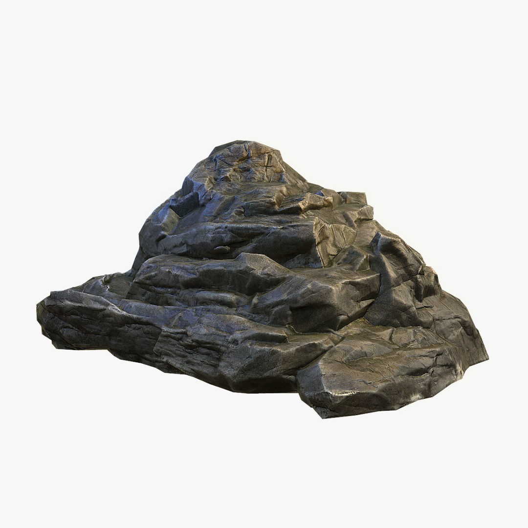 Mossy Boulders 3D Model – Low Poly Game Asset, FBX, PBR Textures - View 27