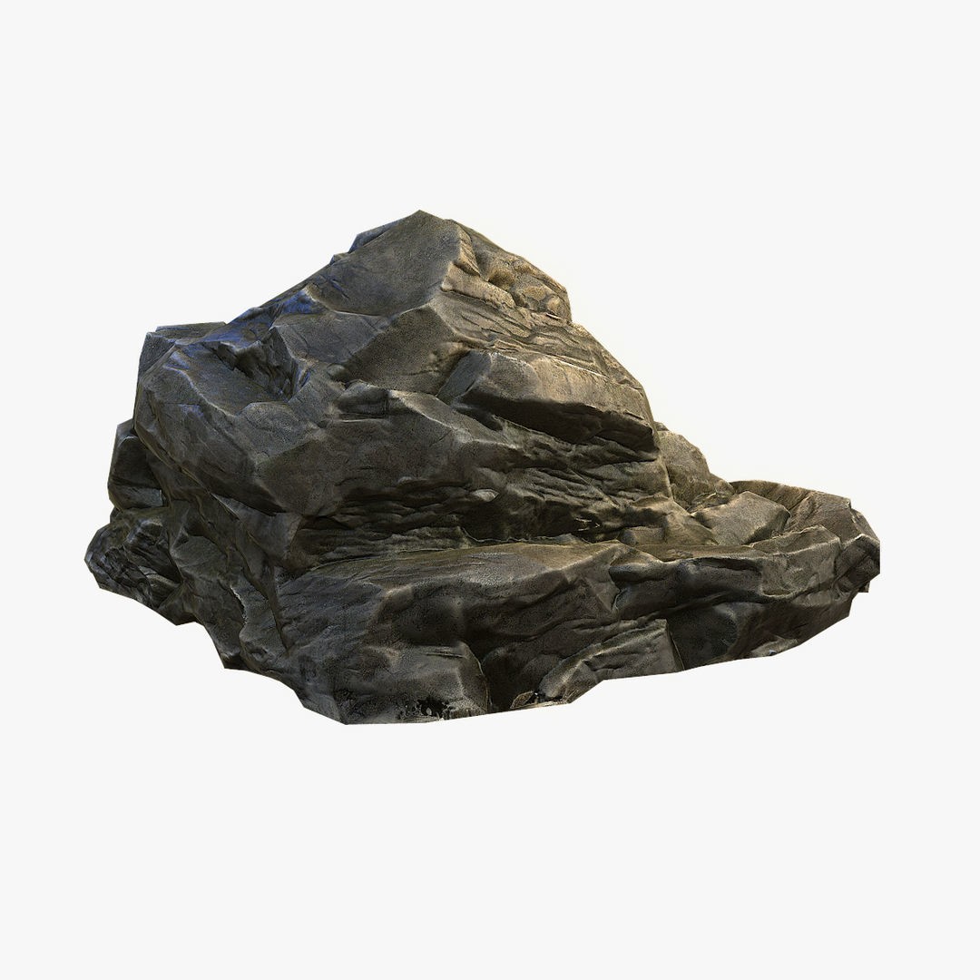 Mossy Boulders 3D Model – Low Poly Game Asset, FBX, PBR Textures - View 29