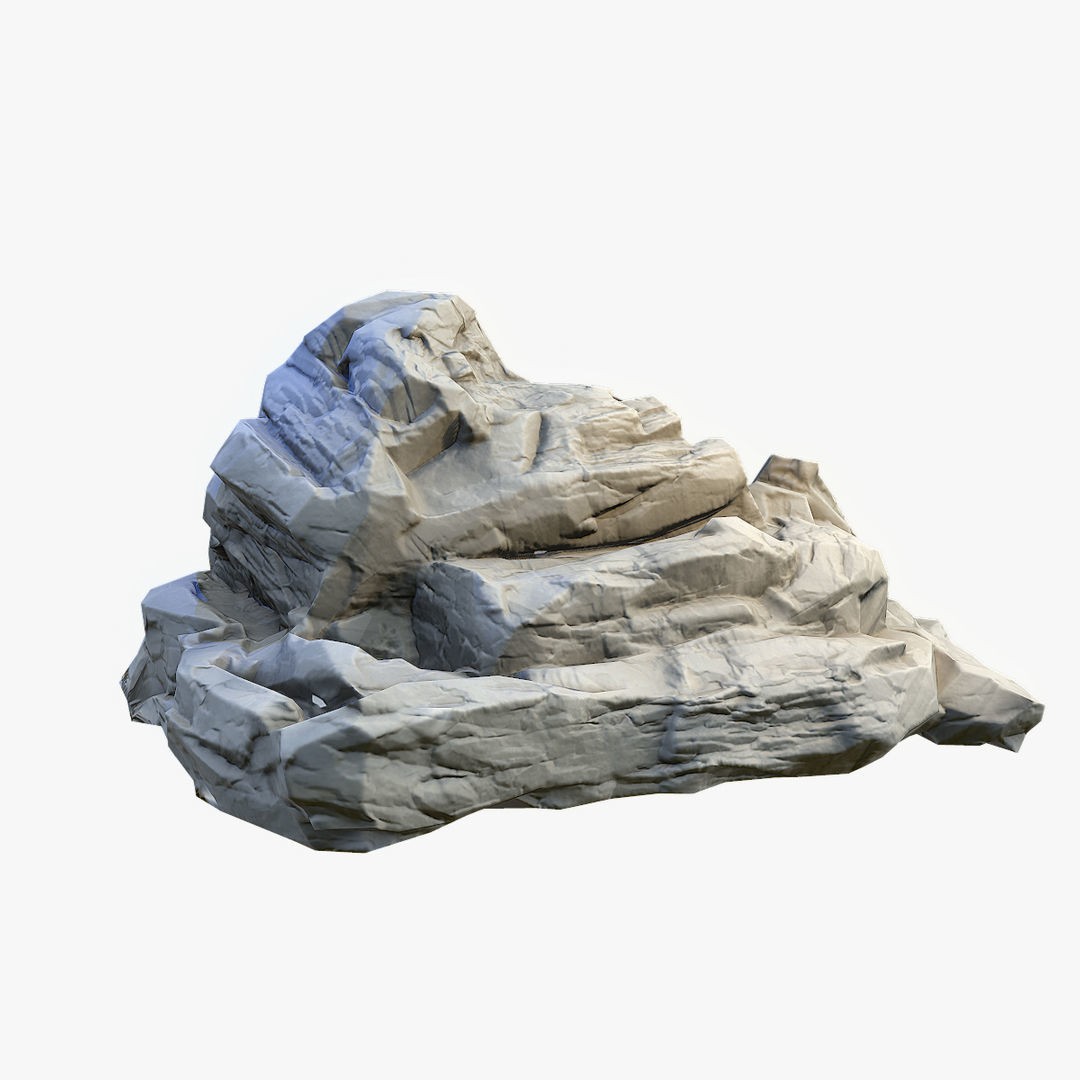 Mossy Boulders 3D Model – Low Poly Game Asset, FBX, PBR Textures - View 30