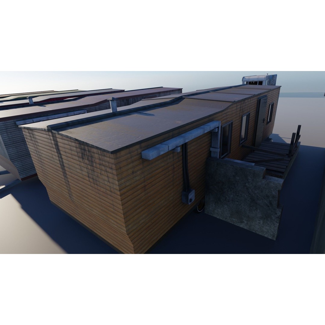Trailer House 3D Model – Low Poly Game Asset, FBX & Blender - View 14