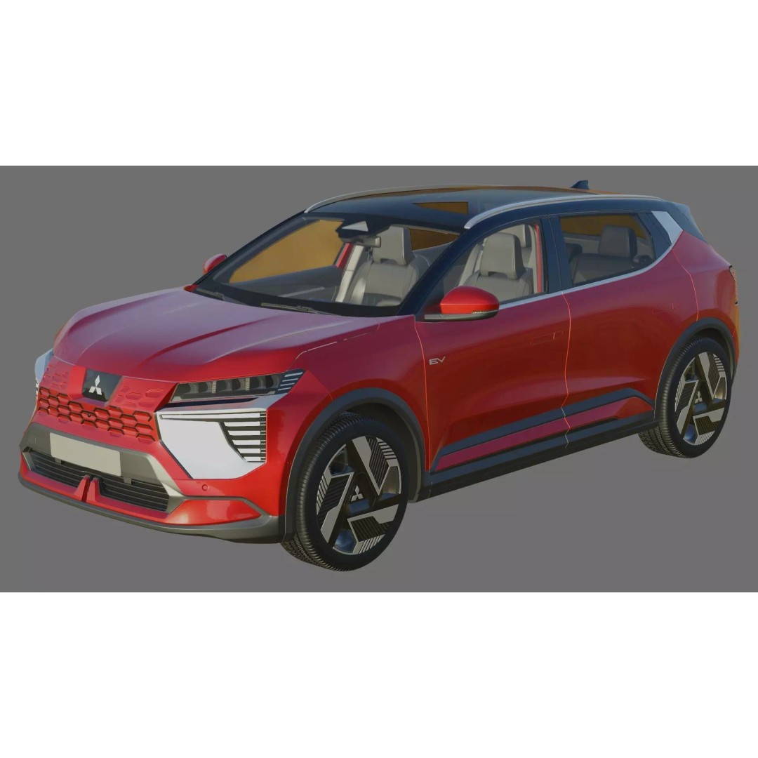 Mitsubishi Eclipse Cross EV 2026 3D Model – High Poly Realistic SUV, FBX, OBJ - View 21