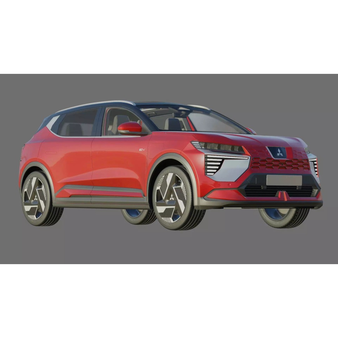 Mitsubishi Eclipse Cross EV 2026 3D Model – High Poly Realistic SUV, FBX, OBJ - View 25