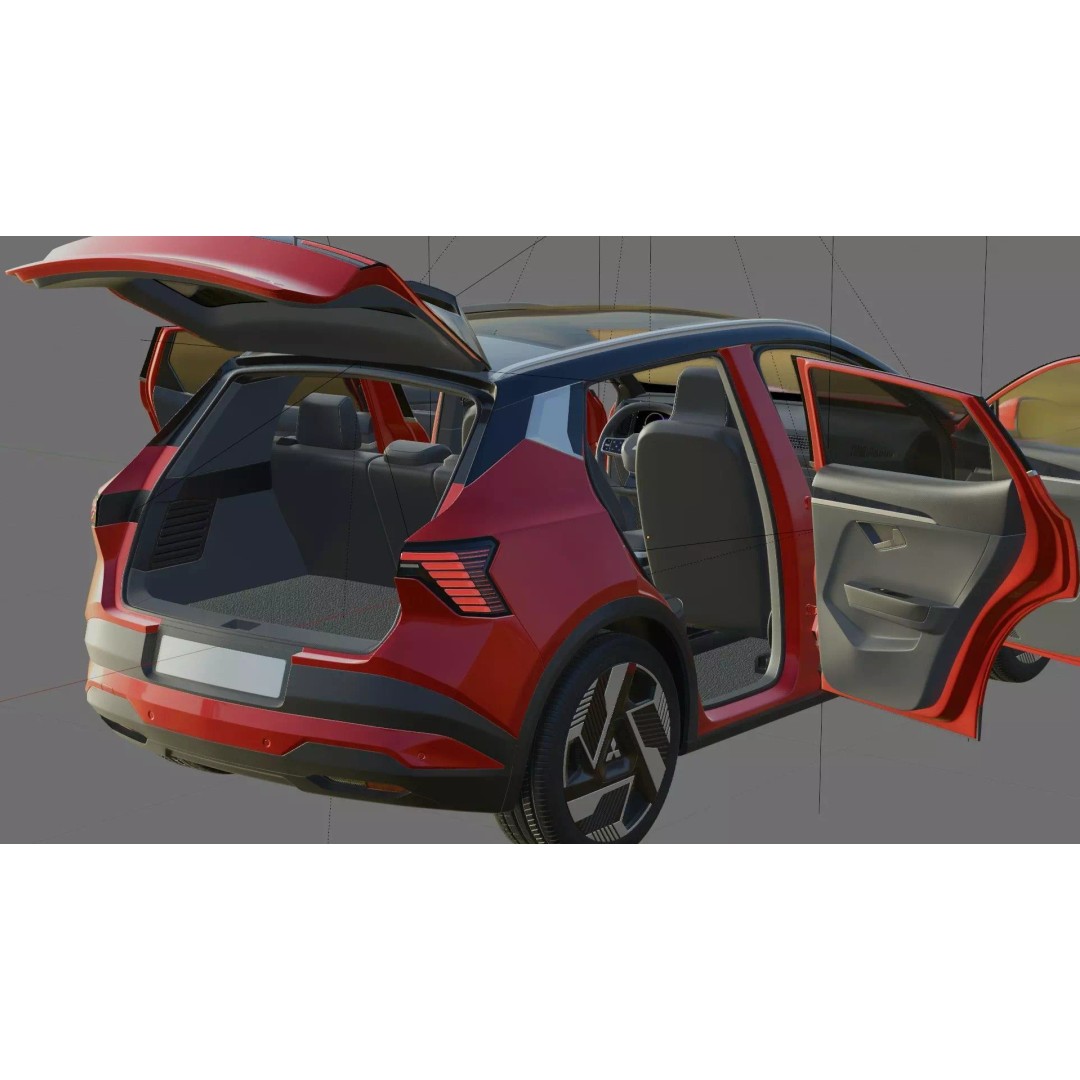Mitsubishi Eclipse Cross EV 2026 3D Model – High Poly Realistic SUV, FBX, OBJ - View 30