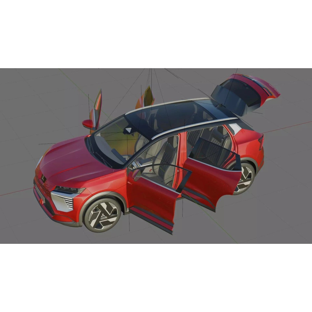 Mitsubishi Eclipse Cross EV 2026 3D Model – High Poly Realistic SUV, FBX, OBJ - View 31