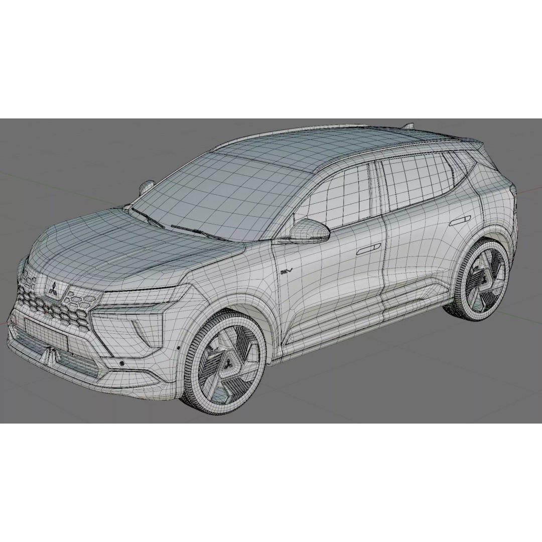 Mitsubishi Eclipse Cross EV 2026 3D Model – High Poly Realistic SUV, FBX, OBJ - View 33
