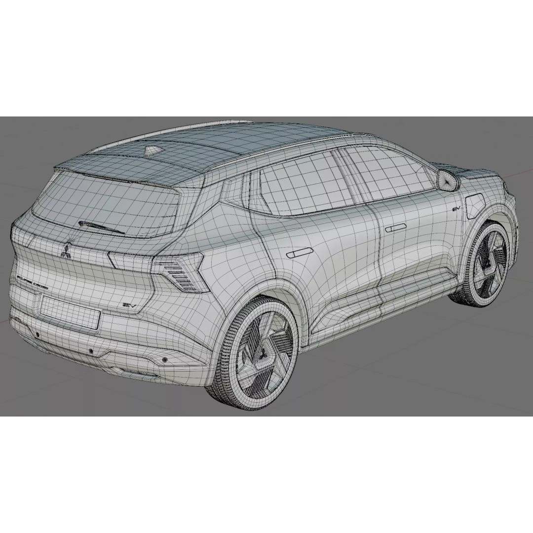Mitsubishi Eclipse Cross EV 2026 3D Model – High Poly Realistic SUV, FBX, OBJ - View 34