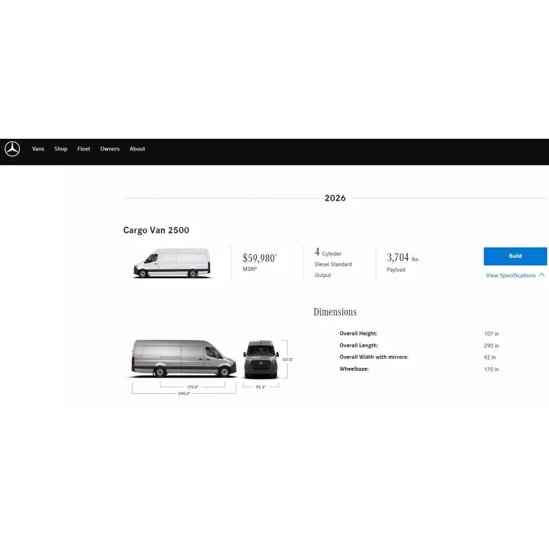 Mercedes Sprinter 3D Model – Detailed Extra Long High Roof Van, FBX