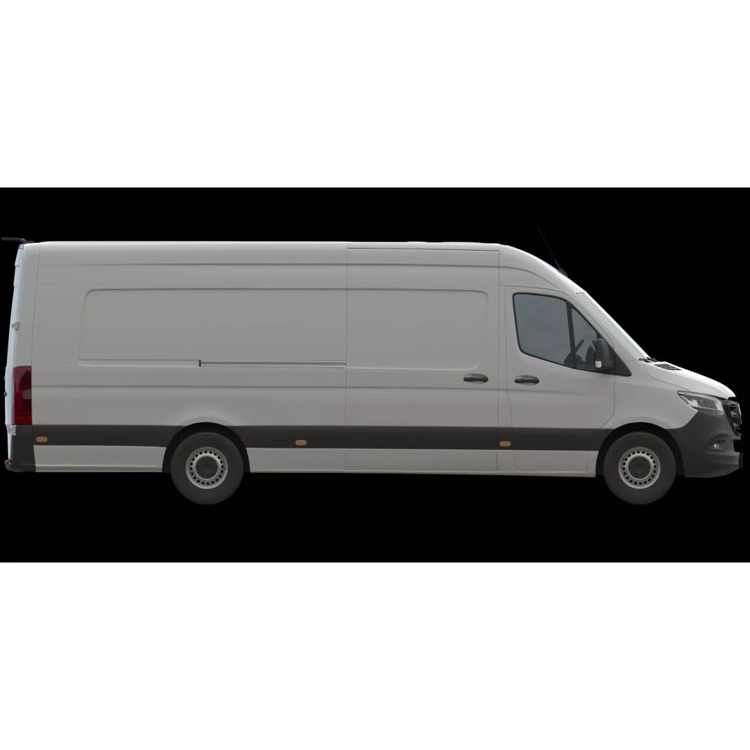 Mercedes Sprinter 3D Model – Detailed Extra Long High Roof Van, FBX - View 12