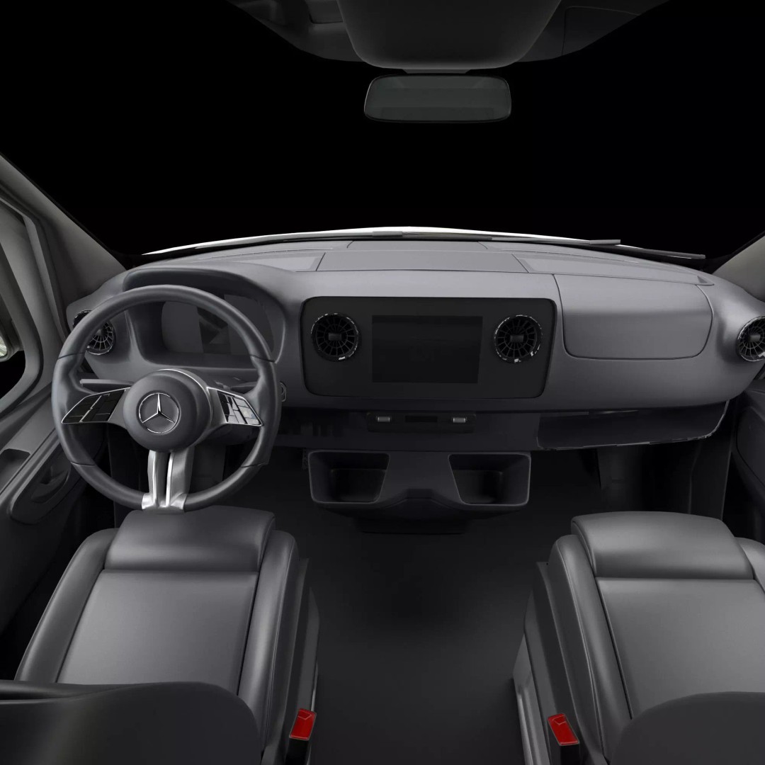 Mercedes Sprinter 3D Model – Detailed Extra Long High Roof Van, FBX - View 24