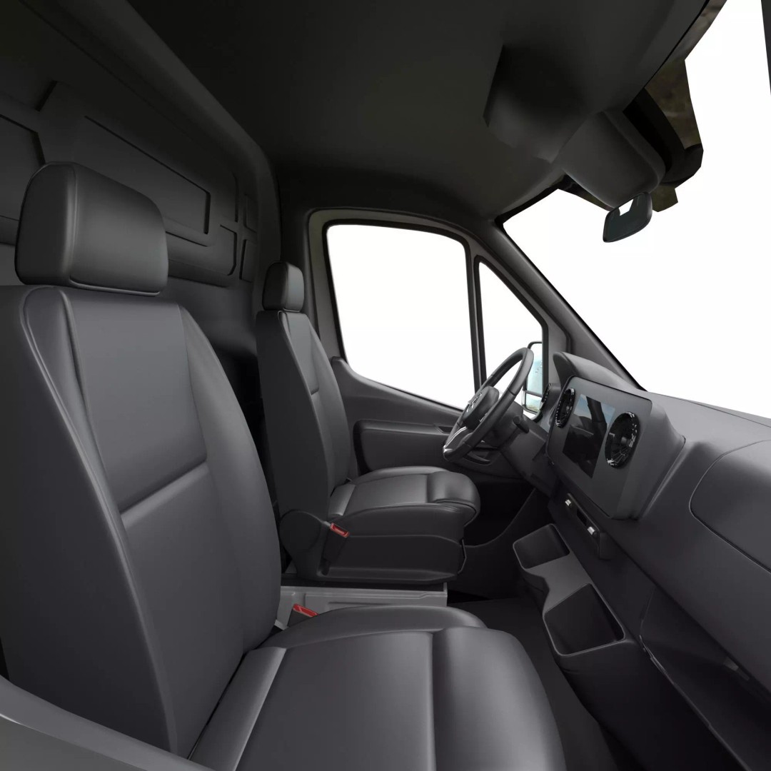 Mercedes Sprinter 3D Model – Detailed Extra Long High Roof Van, FBX - View 25