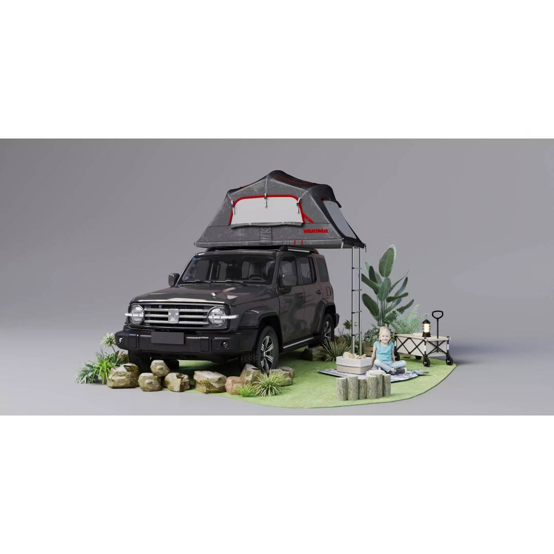 Car Tent 3D Model – Foldable Outdoor Shelter, FBX, OBJ - View 2