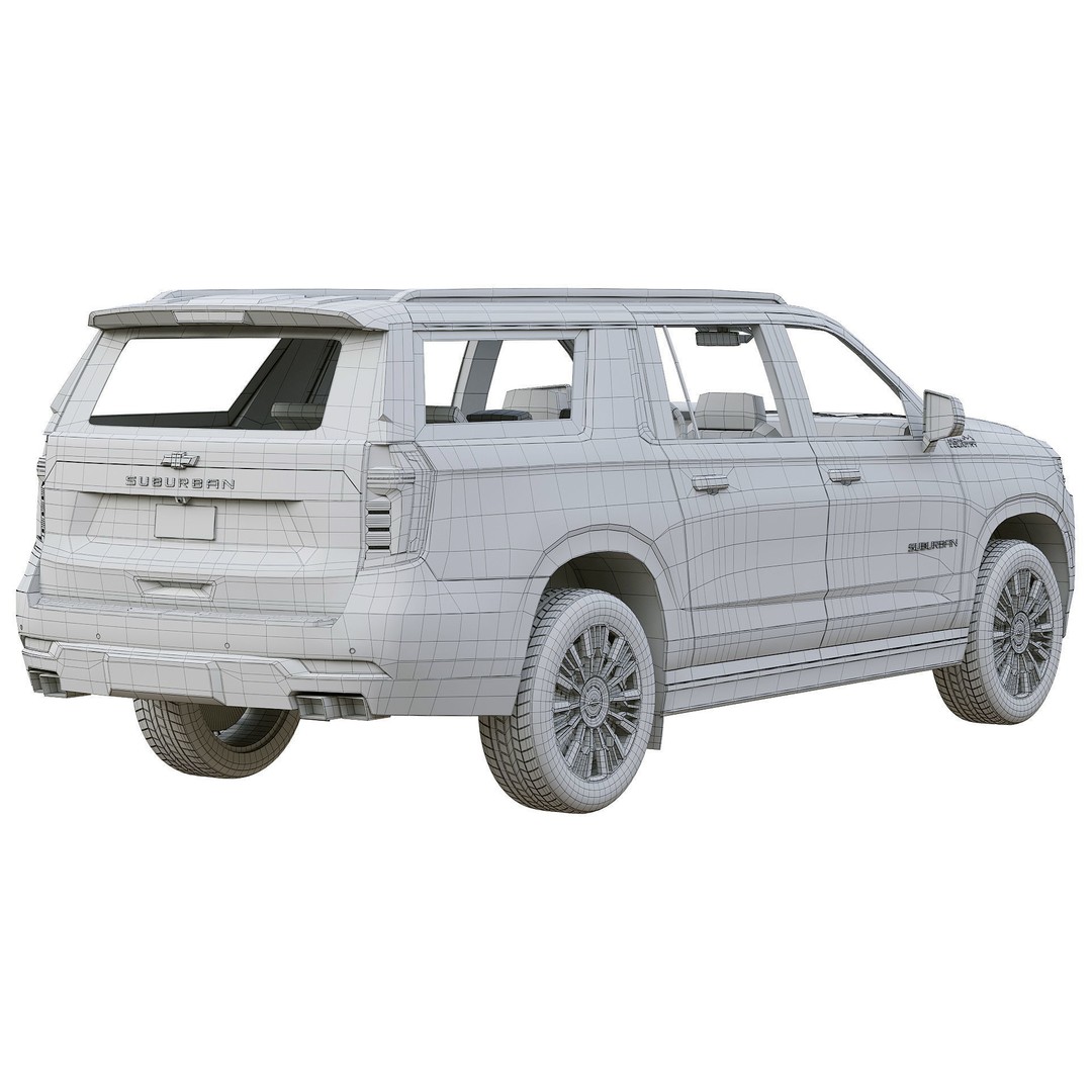 Chevrolet Suburban 2024 3D Model – High Poly Game Asset, FBX
