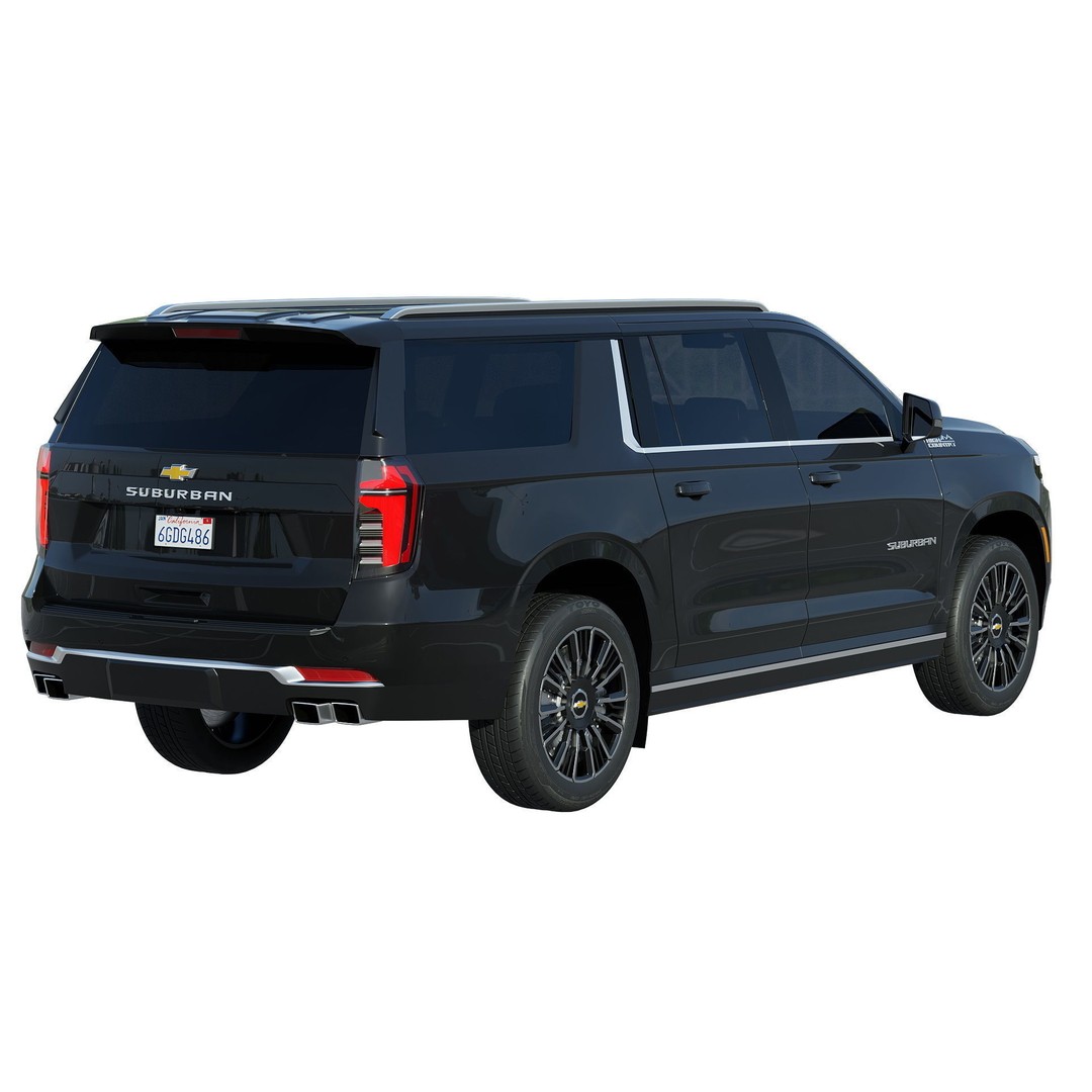 Chevrolet Suburban 2024 3D Model – High Poly Game Asset, FBX - View 3